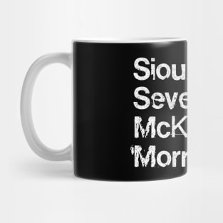 Siouxsie & The Banshees  / Distressed Style Typography List Design Mug